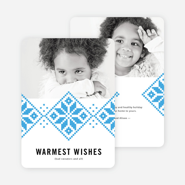Sweater Weather Holiday Cards - Blue