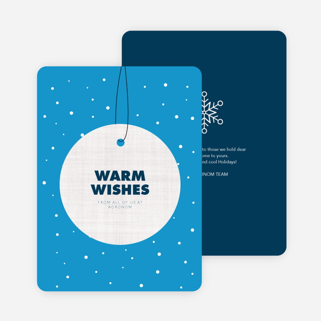 Vintage Ornament Holiday Cards - Blue