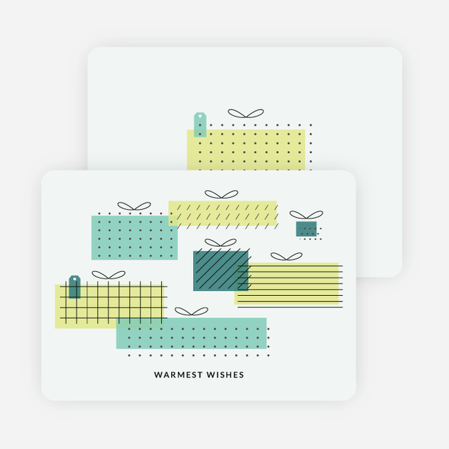 Gift Boxes Corporate Holiday Cards - Green