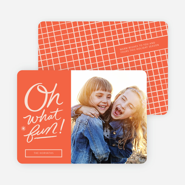 Whimsical and Festive Holiday Cards - Orange