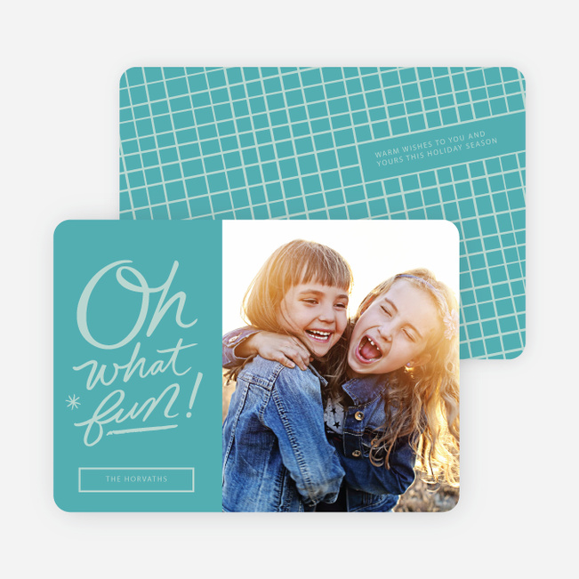 Whimsical and Festive Holiday Cards - Blue