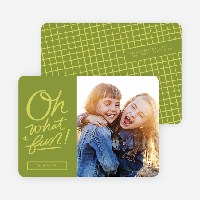 Whimsical and Festive Holiday Cards - Green