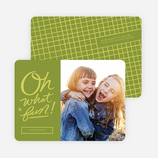 Whimsical and Festive Holiday Cards - Green