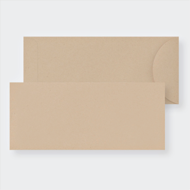 Basic, Kraft Recycled Extra Blank Envelopes - Front