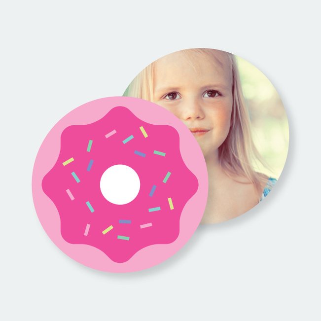 Personalized Donut Coasters - Pink