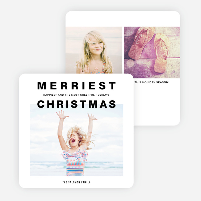 Screaming Message Christmas Cards - Black