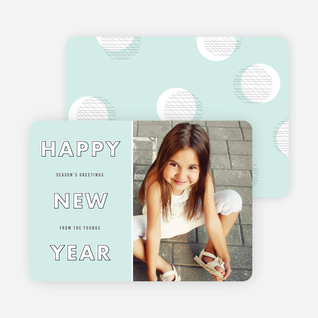 Stylized Type New Year Cards - Blue