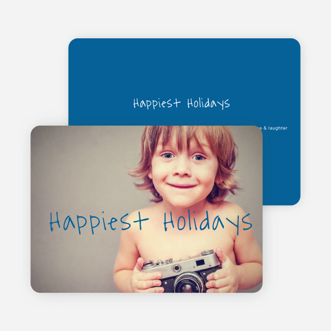 Happiest Holidays Cards - Blue
