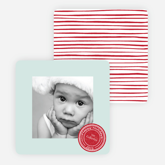 Putting a Stamp on the Holidays Cards - Blue