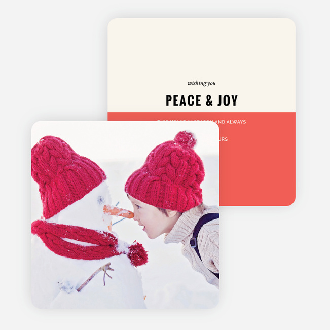 Photo Focused Holiday Cards - Red