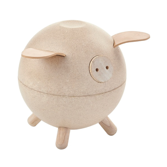 Eco-Friendly Piggy Bank Toy - Brown