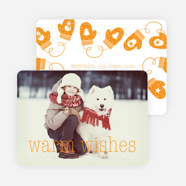 Mittens and Warm Wishes - Orange