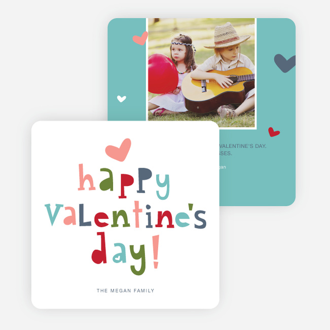 Colorful Happy Valentine’s Day Cards - Multi