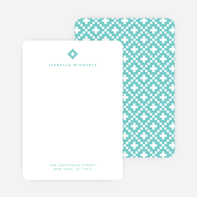 Geometric Stars Notecards - Blue