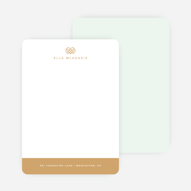 Royal Crown Custom Stationery - Green