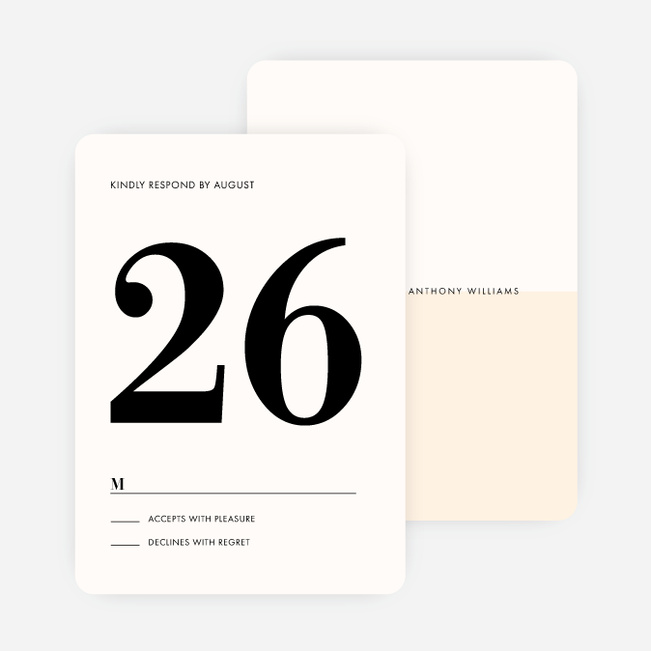 Boldly Typographic Wedding Response Cards - White