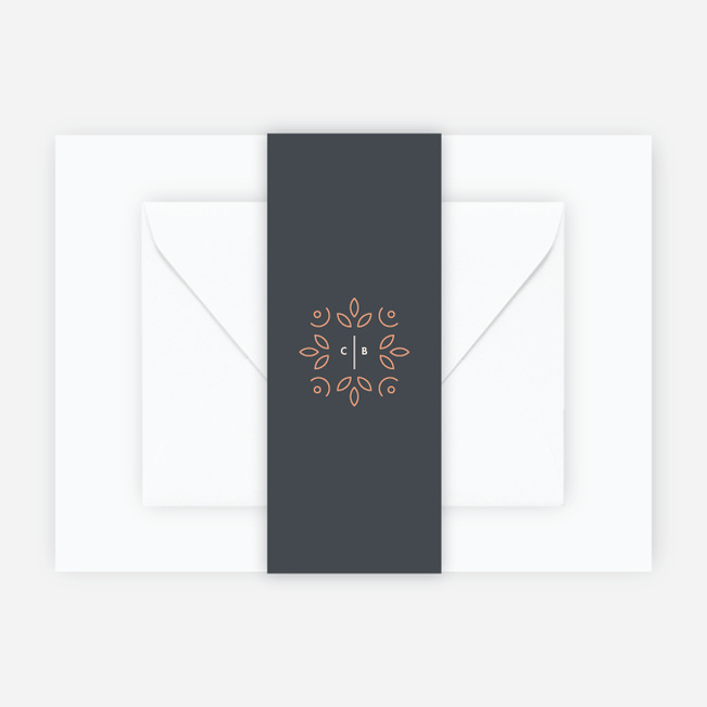 Line Up, Be Counted Wedding Belly Bands - Blue