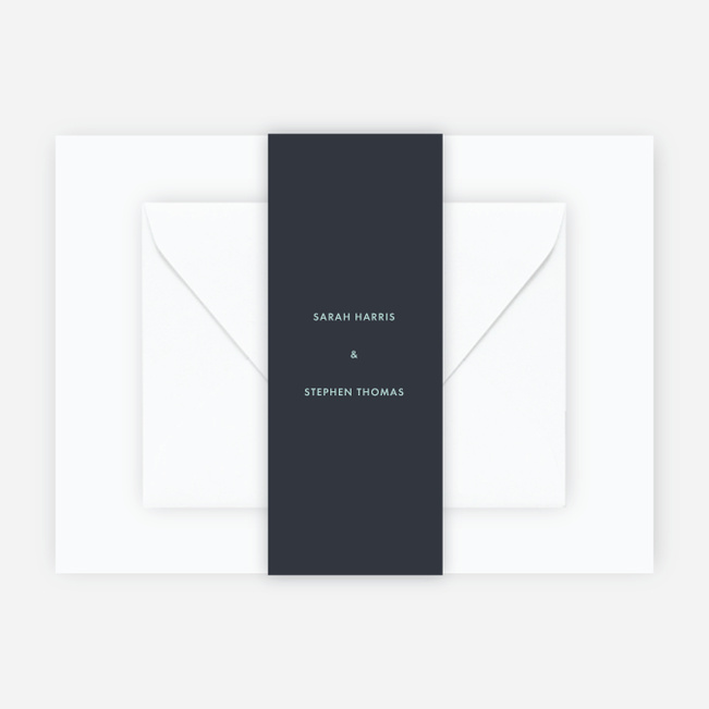 Modern and Classic Wedding Belly Bands - Gray