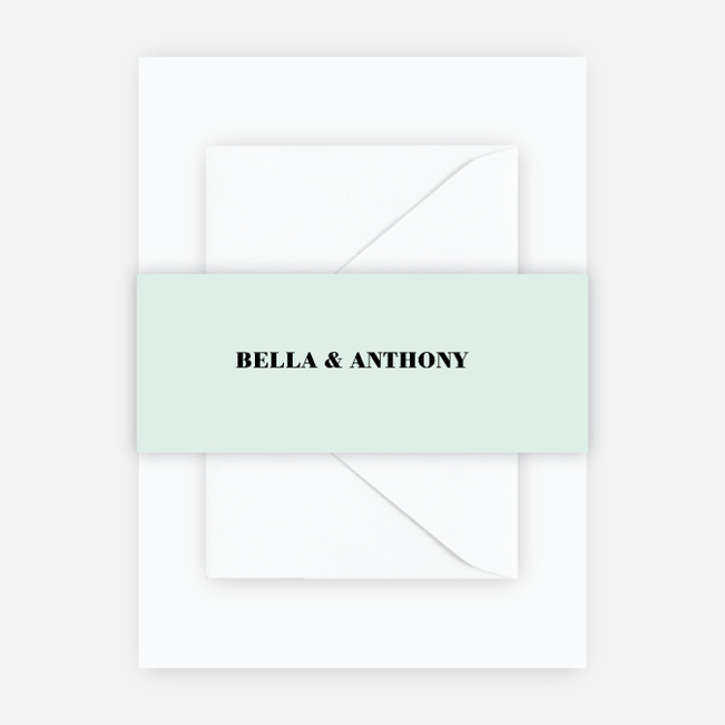 Boldly Typographic Wedding Belly Bands - Green