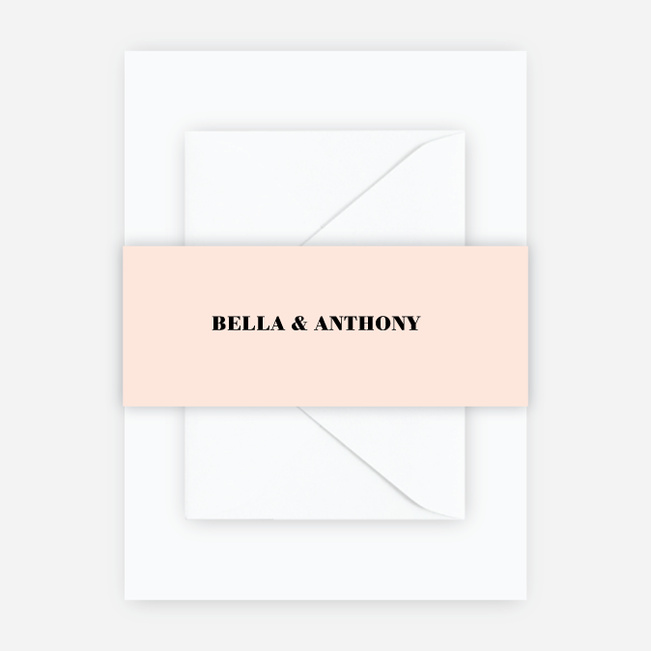 Boldly Typographic Wedding Belly Bands - Pink