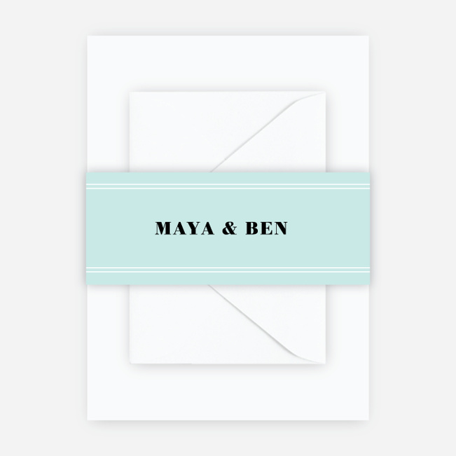 Simple & Chic Wedding Belly Bands - Blue