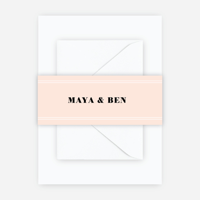 Simple & Chic Wedding Belly Bands - Pink