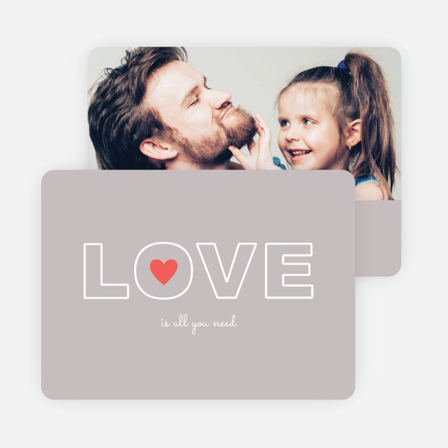 Love Heart Photo Valentine - Gray