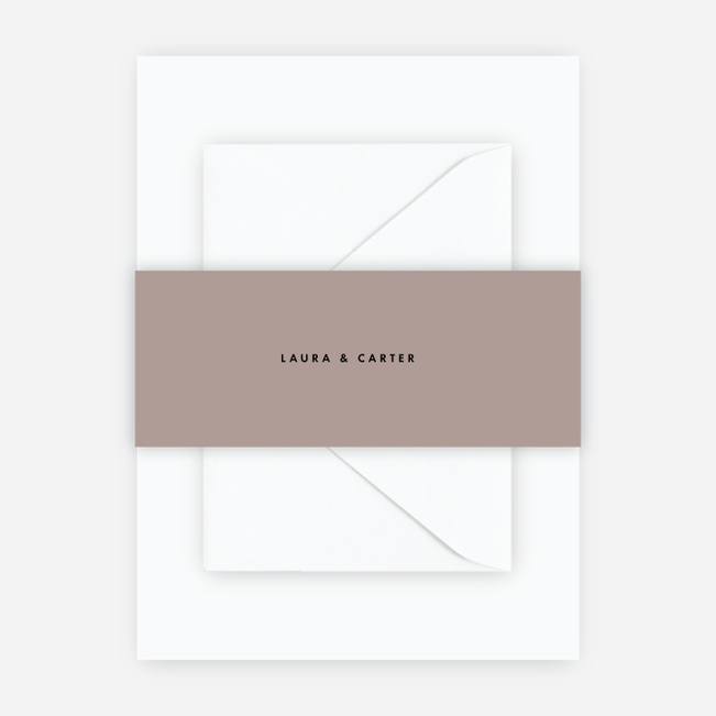 Foil Blocks Wedding Belly Bands - Gray