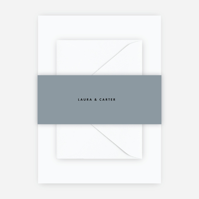 Foil Blocks Wedding Belly Bands - Blue