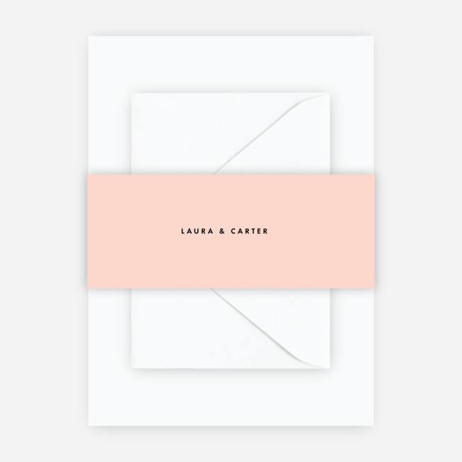 Foil Blocks Wedding Belly Bands - Pink