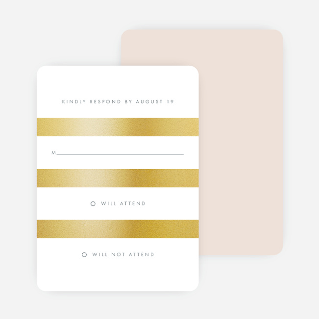 Wedding Bands Wedding Response Cards - Pink