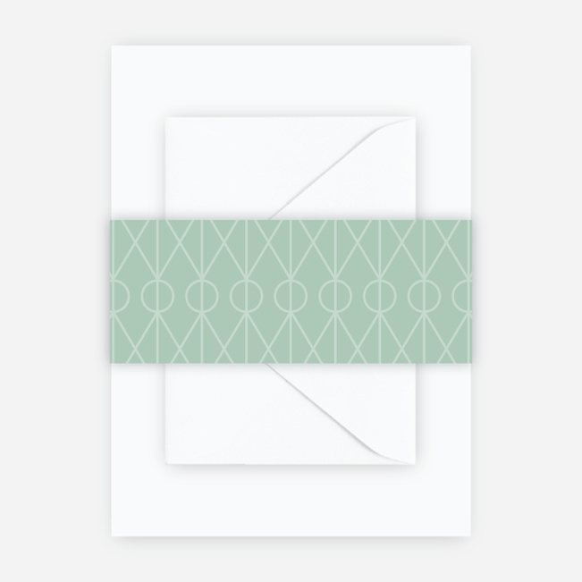 Converging Paths Wedding Belly Bands - Green