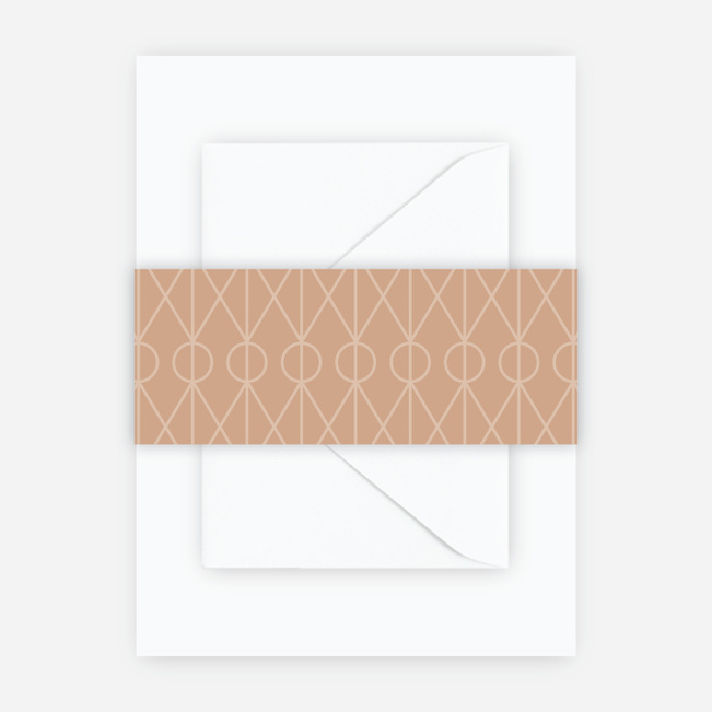 Converging Paths Wedding Belly Bands - Pink