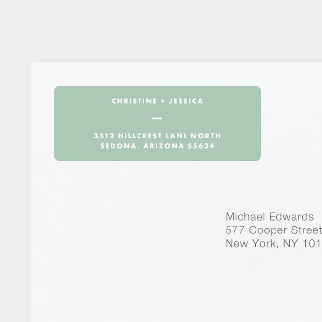 Converging Paths Wedding Gift Tags and Stickers - Green