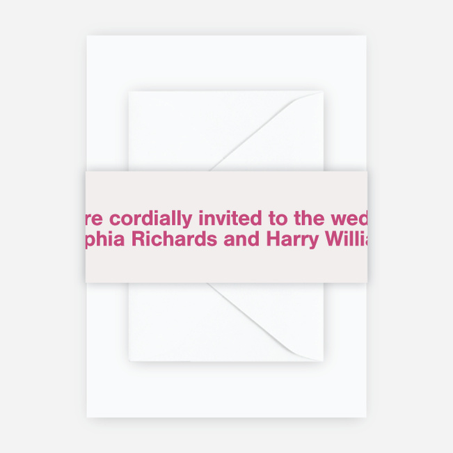 Fortune Favors the Bold Wedding Belly Bands - Pink