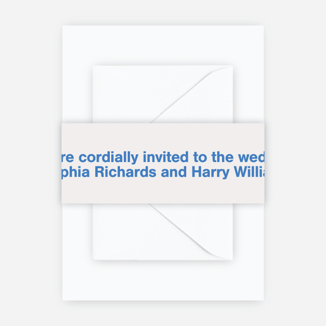 Fortune Favors the Bold Wedding Belly Bands - Blue