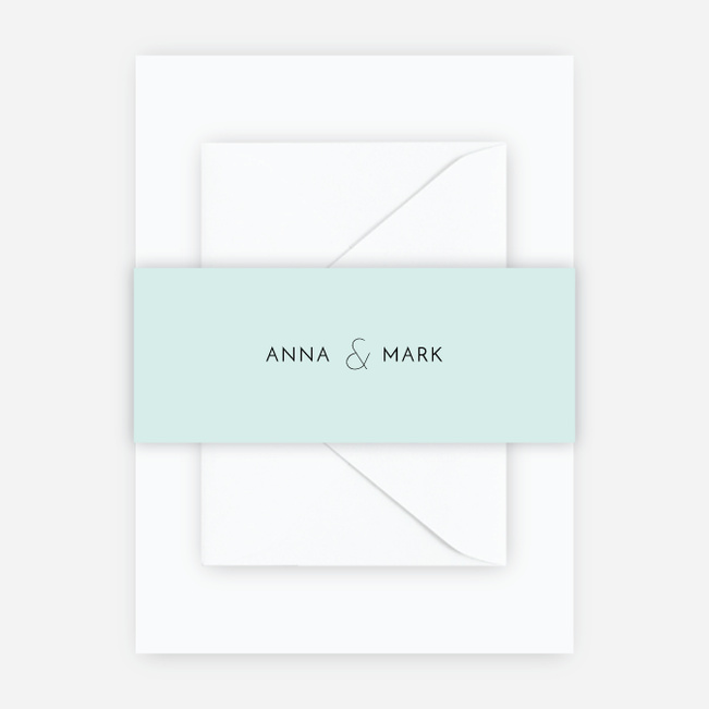 Simple Lines Wedding Belly Bands - Blue