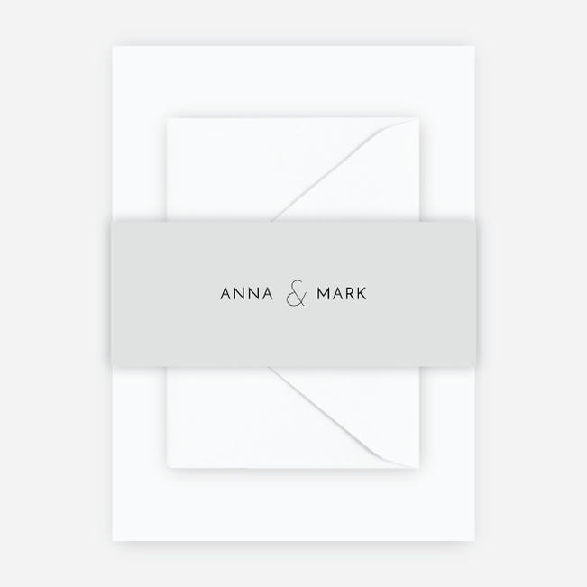 Simple Lines Wedding Belly Bands - Gray