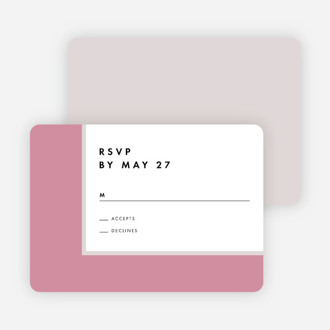 Foil Blocks Wedding Response Cards - Gray