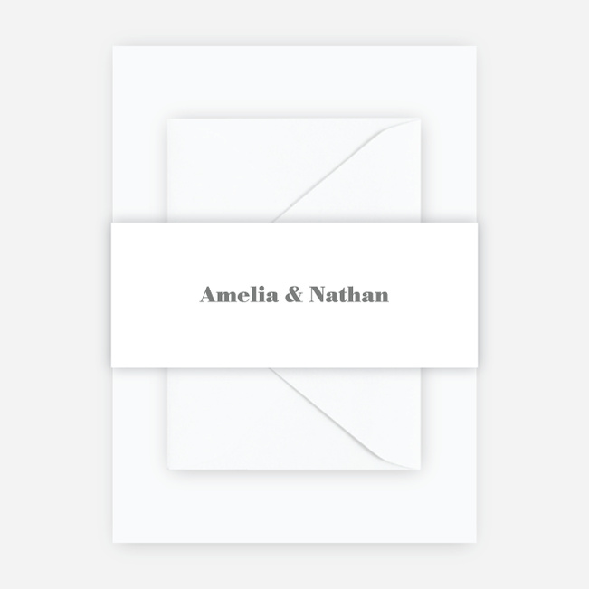 Making Waves Wedding Belly Bands - Gray