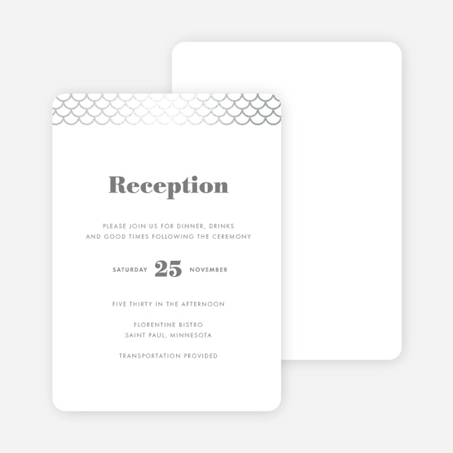 Making Waves Wedding Reception Cards - Gray