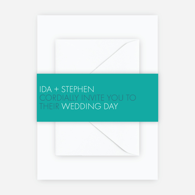 All Caps Wedding Response Addressing. - Green