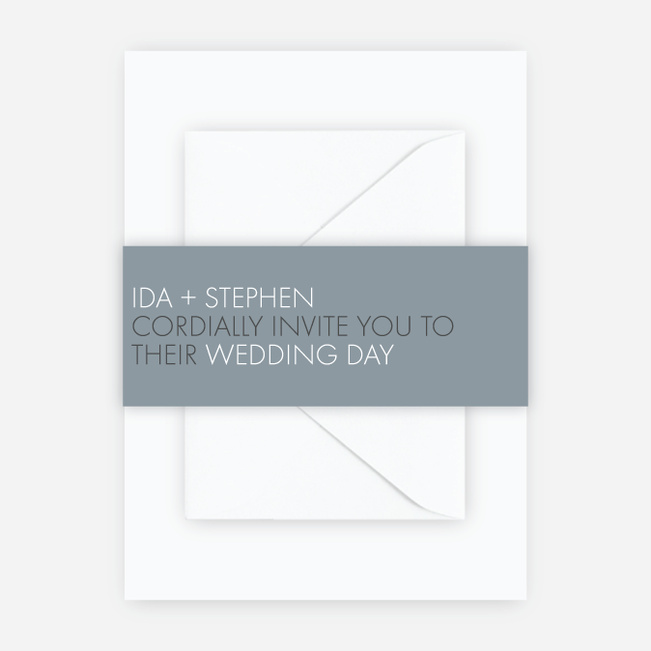 All Caps Wedding Response Addressing. - Gray