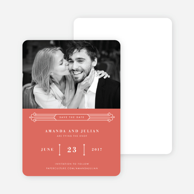 Art Deco Save the Dates - Pink