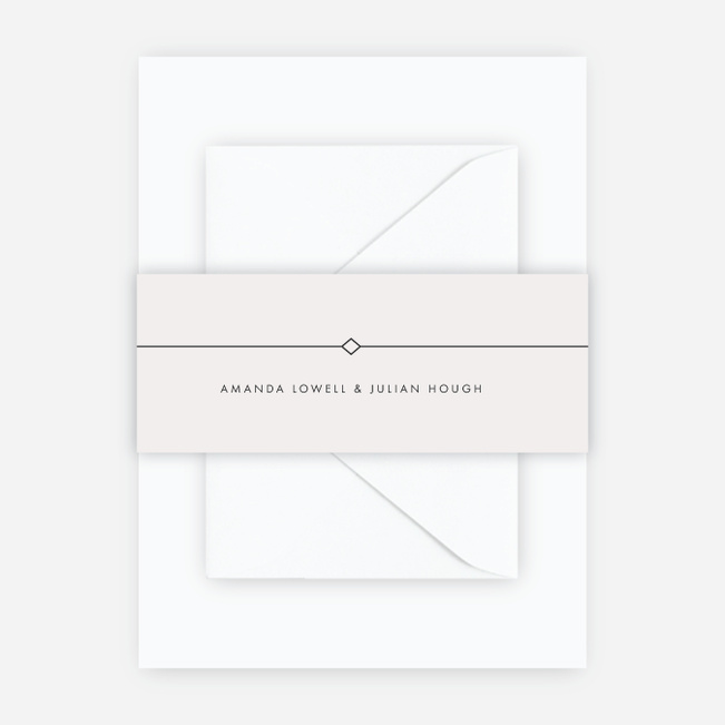 Art Deco Wedding Belly Bands - Beige