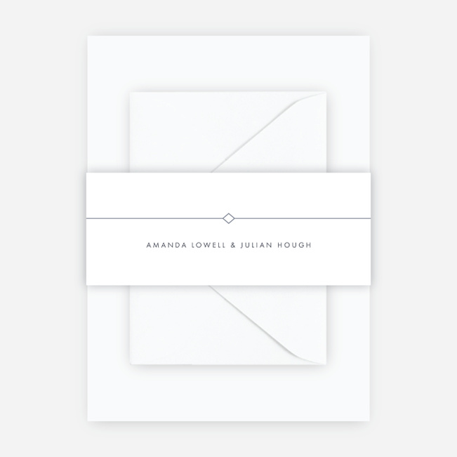 Art Deco Wedding Belly Bands - Blue