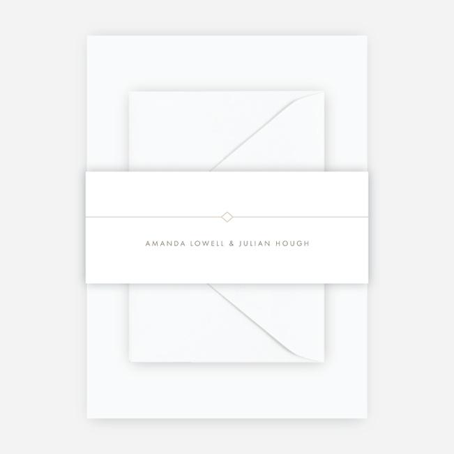 Art Deco Wedding Belly Bands - Gray