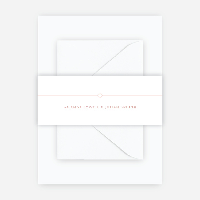 Art Deco Wedding Belly Bands - Pink