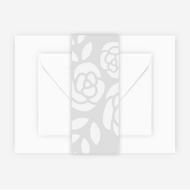 Coming Up Roses Wedding Belly Bands - Black