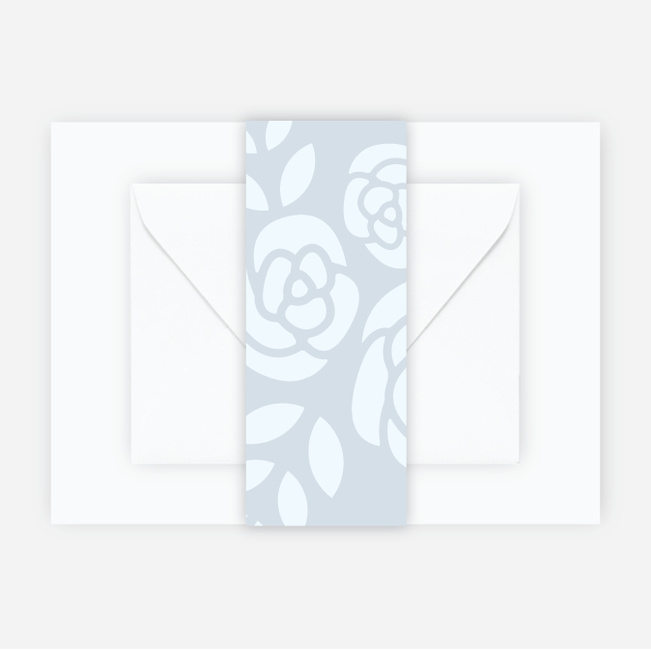 Coming Up Roses Wedding Belly Bands - Blue